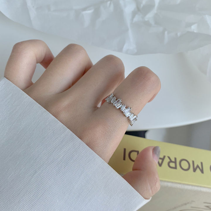 แหวนพลอยเทียมประดับเพทายแวววาวแหวกแนวสุดหรูแหวนเจ้าสาวพลอยเทียมแหวนหิน-crysal-สำหรับผู้หญิงเครื่องประดับของขวัญปาร์ตี้สำหรับผู้หญิง