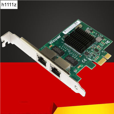 PCIE Card 1000Mb Gigabit การ์ดเครือข่าย101001000Mbps 82575 2พอร์ต RJ45คอมพิวเตอร์แบบมีสาย PCI-E อะแดปเตอร์เครือข่าย LAN ROS สำหรับเดสก์ท็อป