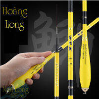 Hoang Long ความแข็ง3H คาร์บอนตกปลา Rod 2m7 - 3m6 - 3m9 - 4m5-5m4,พับ112ซม.เดี่ยวตกปลา Rod ตกปลา Rod (Ngu ยาว)