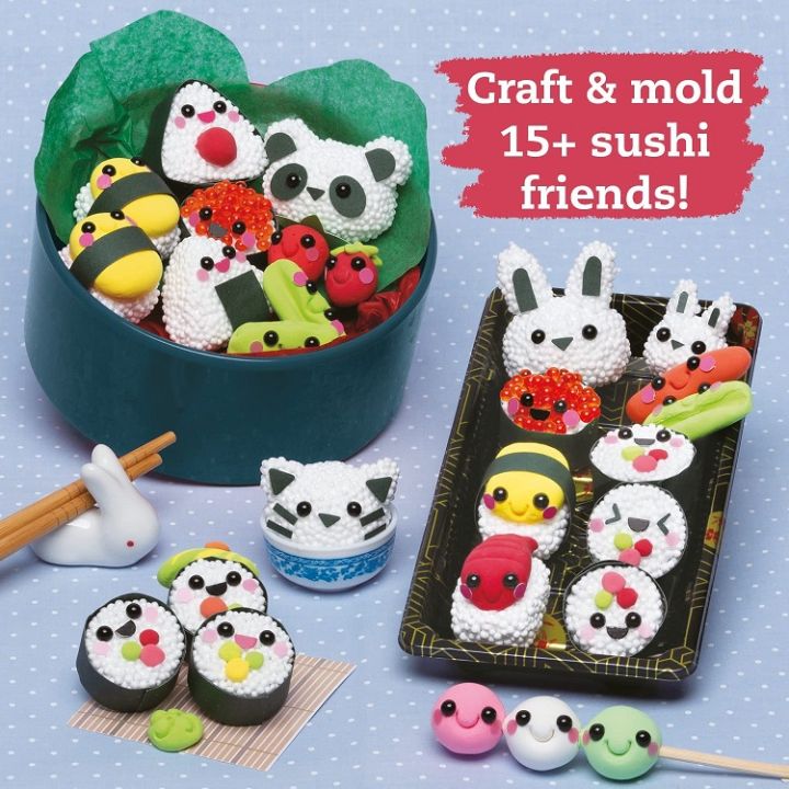 original-english-klutz-mini-sushi-bar-mini-sushi-bar-craft-simulation-sushi-diy-accessories-sushi-clay-manual-childrens-manual-toy-book-making-clay