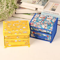 Cute Cartoon Pudding Big Ear Dog Melody Drawer Foldable Small Dressing Case Jewelry Desktop Organizing Storage Boxes