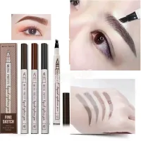 ของแท้//ปากกาเขียนคิ้ว หัวปากกาสักคิ้ว 4 มิติ แฉก กันน้ำ กันเหงื่อ ติดทน eyebrow pencil ดินสอเขียนคิ้วสุดฮิต(เครื่องสำอาง,ที่เขียนคิ้ว,)