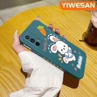 YIWESAN เคสสำหรับ Realme Q3โปร X7แม็กซ์,แครอทกระต่ายการ์ตูนเคสมือถือนิ่มบางเคสขอบสี่เหลี่ยมด้านข้างเคสซิลิโคนนิ่มเคสป้องกันการกระแทก