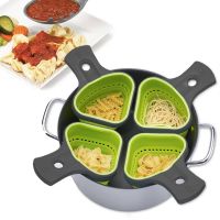 Pasta Tools Foldable Silicone Colander Strainers Kitchen Strainer Spaghetti Net Cooker Basket Colander Kitchen Baking Tools