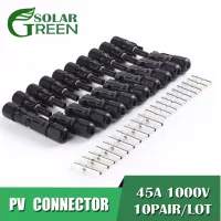 10Pairlot 30A 45A 1000V PV Connectors male and female, Solar Panel Plug current 1000V PV cable 2.546mm solid copper contacts