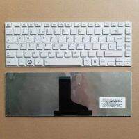 New For Toshiba Satellite L840 L845 L845d L800 L805 L830 Series UK Laptop Keyboard With Frame White 9Z.N7SSQ.10U