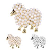 Sheep Brooch Pin Animal Pearl Brooch For Bags Casual Clothing Accessory For Dating Holiday Wedding New Year Christmas Party For Women Girls expedient