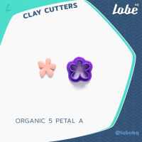 Organic 5 Petal A Clay Cutter/Clay Tools/  Polymer Clay Cutter/ แม่พิมพ์กดดินโพลิเมอร์ทำต่างหูรูปทรงดอกไม้ออแกนิก