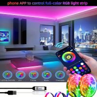 Create a Festive Atmosphere with USB 5V RGB BT Control Full Color LED Strip Light - Mobile APP Control DIY Mode Timing