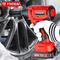 VVOSAI แบตเตอรี่ลิเธียมไอออนประแจผลกระทบไฟฟ้า20V 600N M ชาร์จได้ประแจแบบไม่มีแปรง1/2นิ้วสำหรับเครื่องมือไฟฟ้าไร้สายยางรถยนต์