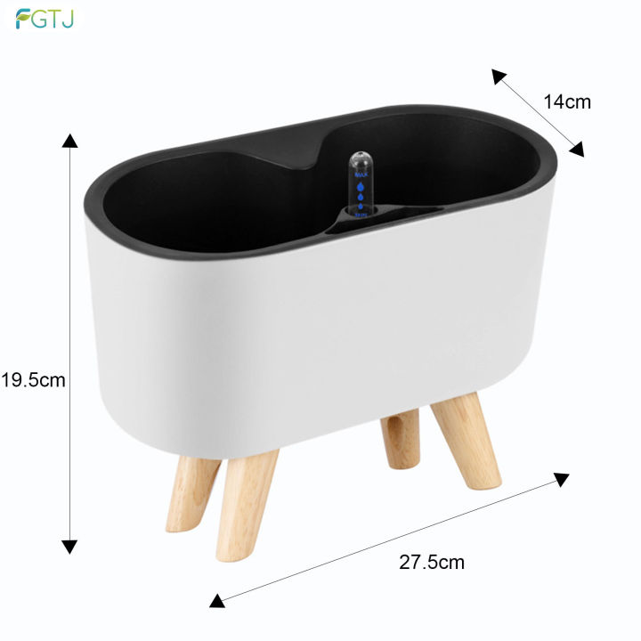fgtj-กระถางปลูกที่ปลูกต้นไม้แบบรดน้ำเองตั้งโต๊ะกระถางต้นไม้สมุนไพรดีไซน์อัจฉริยะ