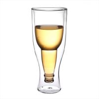 【CW】♦₪  Wine Glass Mug Wall Mugs Beer Glasses Insulated Transparent Drinkware Cup