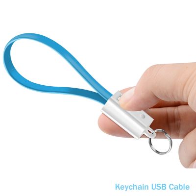 พวงกุญแจสาย USB แบบพกพาชนิด C,สายสั้นข้อมูลไมโคร Usb สำหรับ Samsung S9 Huawei Xiaomi Mi9พวงกุญแจขนาดเล็กลวดสายชาร์จ