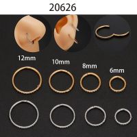 [ร้อน] 1ชิ้น6/8/10/12มม. ห่วงต่างหูสำหรับกระดูกอ่อนเกลียว Tragus Daith Conch อบอุ่น Tindik Telinga อัญมณีประดับร่างกาย Huggie ห่วงจมูกจมูก