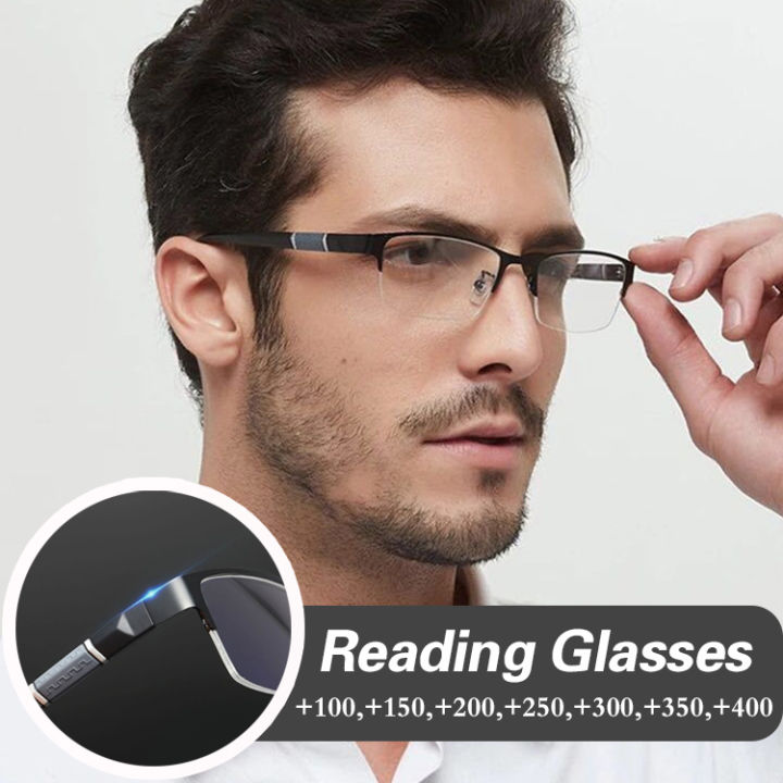 [Local Ready Stock] Anti Blue Reading Glasses Men Half-frame Glasses ...