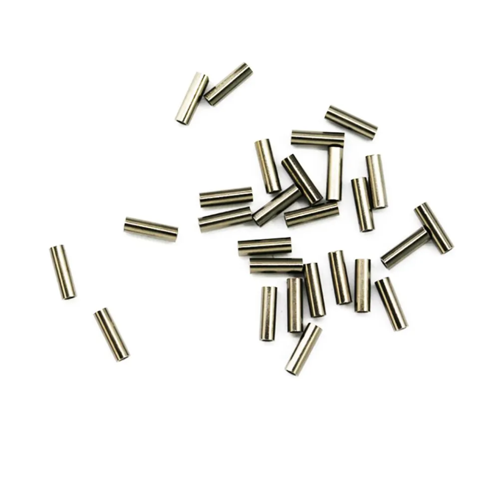 HICKORY 100pcs Copper Alloy Accessories Crimp Sleeves Connector Fishing  Wire Pipe Tackle Tools Fishing Line Tube