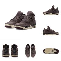 A Ma Maniére x J0rdn 4 R " Violet Ore " รองเท้าผู้ชายและผู้หญิง รองเท้าบาสเก็ตบอล casual Sneaker running shoes icw new luth