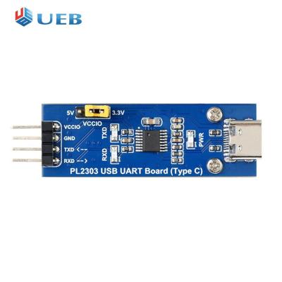 PL2303ไป UART USB โมดูลตัวบ่งชี้3LED ชนิด C โมดูลสื่อสารแบบอนุกรม3.3V/5V USB เอาท์พุท USB ไปยังอะแดปเตอร์อนุกรม
