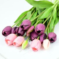 【hot】✌✳  5Pcs/bunch Artificial Bouquet Real Silicone Fake Flowers for Garden Room Decoration Wedding