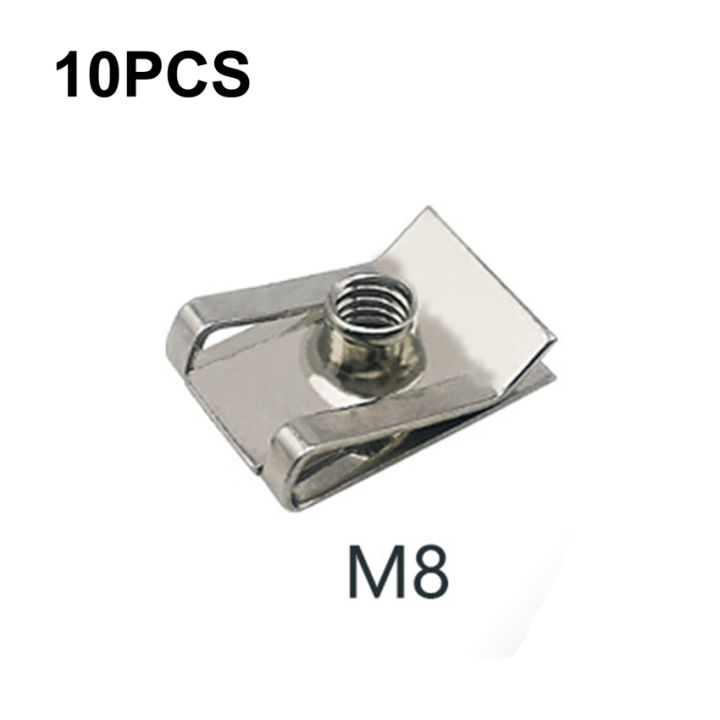 คลังสินค้าพร้อม-10ชิ้น-m4-m5-m6-m8เหล็กสปริงชนิดตัวยูแบบคลิปพร้อมเกลียวขนาด8มม-5มม-6มม-4มม-สำหรับรถจักรยานยนต์รถยนต์-atv-จักรยานยนต์อัตโนมัติ