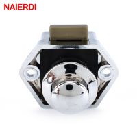 NAIERDI 10PCS Camper รถ Push Lock 20Mm RV Caravan เรือมอเตอร์ Home ตู้ลิ้นชัก Latch ปุ่มล็อคสำหรับเฟอร์นิเจอร์ฮาร์ดแวร์