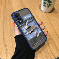 เคสสำหรับ OPPO A78 4G กระเป๋าเป้ลายการ์ตูนอวกาศกระเป๋าเป้นักบินอวกาศขอบเคสนิ่มใส่โทรศัพท์มีน้ำค้างแข็งโปร่งใสแข็งเคสป้องกันกล้องคลุมทั้งหมดกันกระแทกสำหรับเด็กผู้หญิงเด็กผู้ชายและผู้หญิง