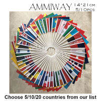 AMMIWAY 14x21 ซม. เลือก 5 pcs 10 pcs 20 pcs ประเทศธงที่คุณต้องการ National World ประเทศ Hand Flags ขนาดเล็กพิมพ์ธง-yrumrudang