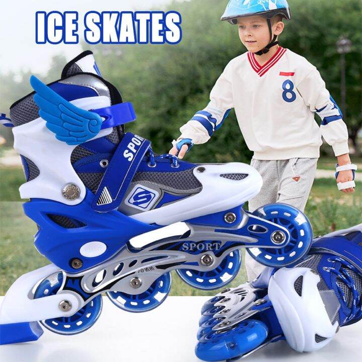 Roller Skates Adjustable Skating Shoes for Kids Roller Skating Shoes