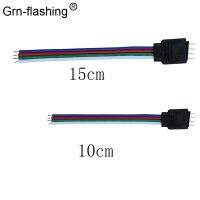 [HOT JJRQQZLXDEE 574] 10ซม. 15ซม. 4pin ชาย RGB Connector สายไฟสำหรับ3528/5050 RGB Led Strip