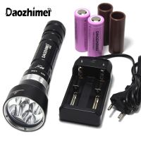 8000 Lumen 5 x XML L2 LED Diving Flashlight Torch Underwater 200M Waterproof LED Flash Light Lantern Torch Diving Flashlights