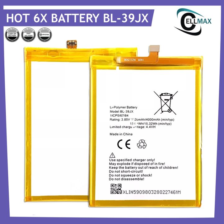 แบตเตอรี่-infinix-hot-6x-battery-fit-x623-x623b-for-hot6x-mode-bl-39jx-capacity-4000mah-แบตเตอรี่รับประกัน-6เดือน