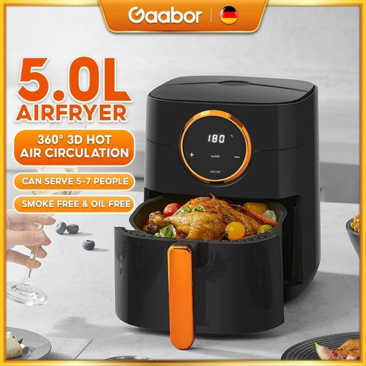 Gaabor Air Fryer 5l Digital Control Hot Oven Oil Free Healthy Cooker