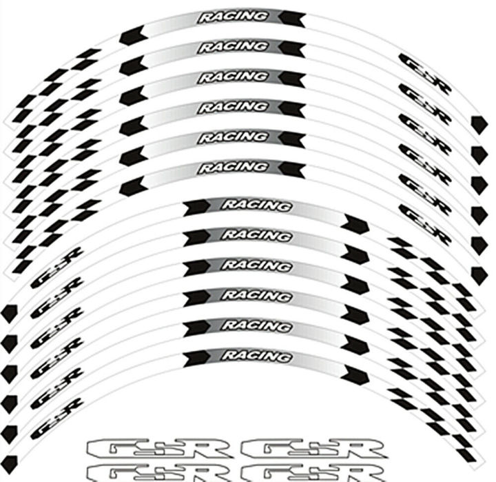 ชุดแถบรูปลอกติดขอบสติกเกอร์อุปกรณ์เสริมรถจักรยานยนต์ขนาด17นิ้วชุดแถบสะท้อนแสงสำหรับ-suzuki-gsr400-gsr600-gsr750-gsr-400-600-750