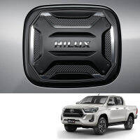 ครอบฝาถัง ชุดตกแต่งฝาถังน้ำมัน สีดำโครเมียม จำนวน 1ชิ้น Toyota Hilux Revo Prerunner โตโยต้า ไฮลัก รีโว่ พรีรันเนอร์ ไฮลักซ์ ไฮลัค ปี 2021-2022 2ประต