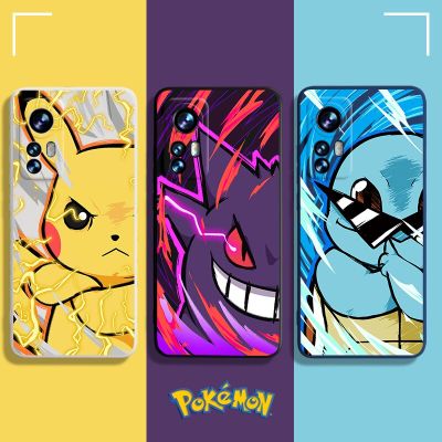 Pokemon Liquid Silicone Case for Samsung Galaxy S23 S22 Ultra S21 FE S20 S10 Plus Note 20 10 A32 A52S A52 A33 A53 Soft Cover Phone Cases