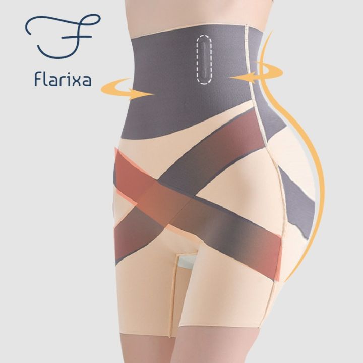 Flarixa Women Seamless Panties High Waist Flat Belly Shaping