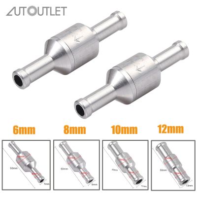 AUTOUTLET For 2 pcs One Way Fuel Non Return Check Valve 6Mm/8mm/10mm/12mm Petrol And Diesel Oil -30 ℃-130 ℃