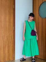 PALINI เสื้อ Fortune Palette Vest Dress สี Green