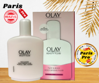 โอเลย์รุ่นดั้งเดิม Olay beauty fluid moisturiser face &amp; body 200ml โอเลย์ บิวตี้ฟลูอิด โลชั่นบำรุงผิว สำหรับทุกสภาพผิว นำเข้าจากประเทศอังกฤษ