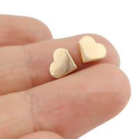 BAREN 70 pcs Golden Peach Heart-shaped spacer ลูกปัดหลวม DIY สร้อยคอสร้อยข้อมือ