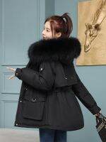 ✜◈✱ 2023 New Jacket Thicken Cotton Warm Puffer Coat Parkas With Lining Fur Collar Hooded Loose Outwear