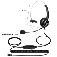 2023new H300มืออาชีพ3.5มิลลิเมตร RJ9ชุดหูฟังบริการลูกค้าลดเสียงรบกวนไมโครโฟนสายยาวหูฟังคอลเซ็นเตอร์