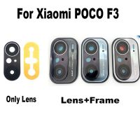 ต้นฉบับใหม่สําหรับ Xiaomi POCO F3 กล้องด้านหลังกระจกด้านหลัง เลนส์ พร้อมที่ยึดกรอบกาว