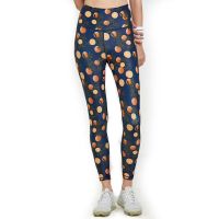 Fresh Tangerine Legging สี Mood Indigo - กางเกงเลกกิ้งลายส้ม เลกกิ้ง เลกกิ้งออกกำลังกาย ชุดออกกำลังกาย