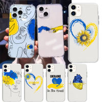 UKraine Fine Sunดอกไม้เคสโทรศัพท์สำหรับIPhone 14 13 12 11 Pro Max 7 8 Plus Mini xs X Xr Se 2022 โปร่งใสFunda-fbgxbgdbnxxfn