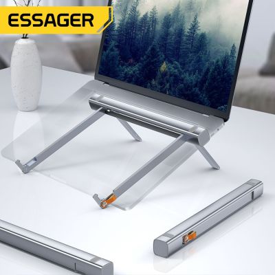 Essager ที่ยึดแล็ปท็อปขาตั้งสำหรับ Macbook Air Pro อลูมิเนียมพับได้ที่รองโน้ตบุ๊คขาตั้งแท็บเล็ตอุปกรณ์แล็ปท็อป
