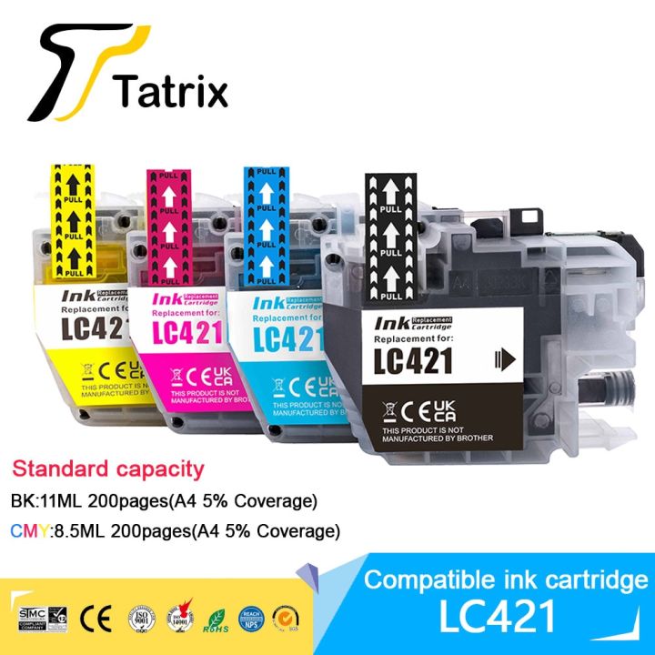 tatrix-standard-capacity-lc421-lc-421-compatible-ink-cartridge-for-brother-dcp-j1050dw-mfc-j1010dw-dcp-j1140dw-printer
