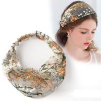 【CW】 Ruoshui Woman Hairband Floral Headband Turban Headwear Hair Accessories Bezel Fashion Bandana