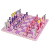 Travel Chess Set with Chess Board Educational and Adults Pink