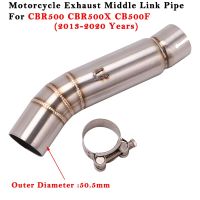 For Honda CBR500 CB 500X 2013 2014 2015 2016 2017 2017 2018 2019 Motorcycle Exhaust Escape Modifed Middle Link Pipe 51mm Tube